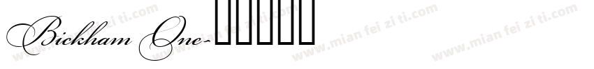 Bickham One字体转换